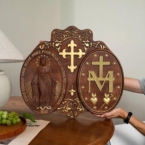 Medalha Milagrosa Nossa Senhora das Graças Escultura