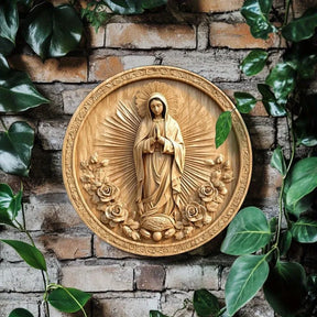 Decoração Católica Santa Nossa Senhora com Rosas