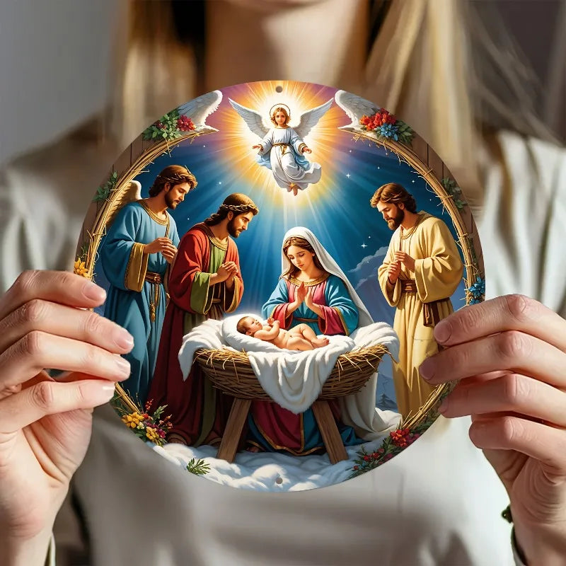 Decoração Católica Nascimento de Jesus Presépio Sagrado